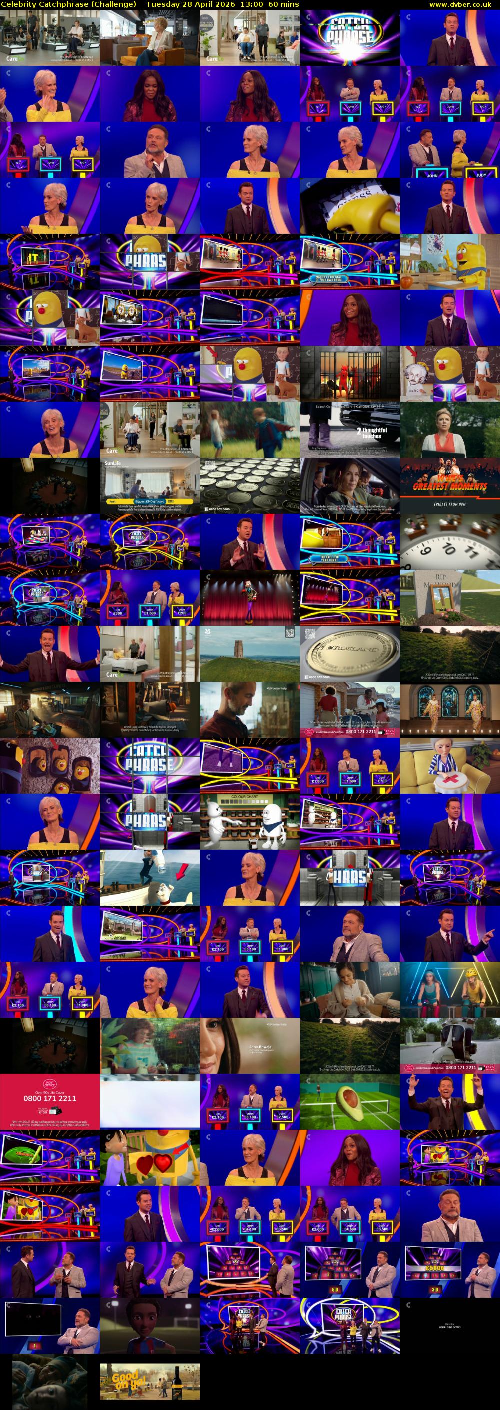 Celebrity Catchphrase (Challenge) Tuesday 28 April 2026 13:00 - 14:00
