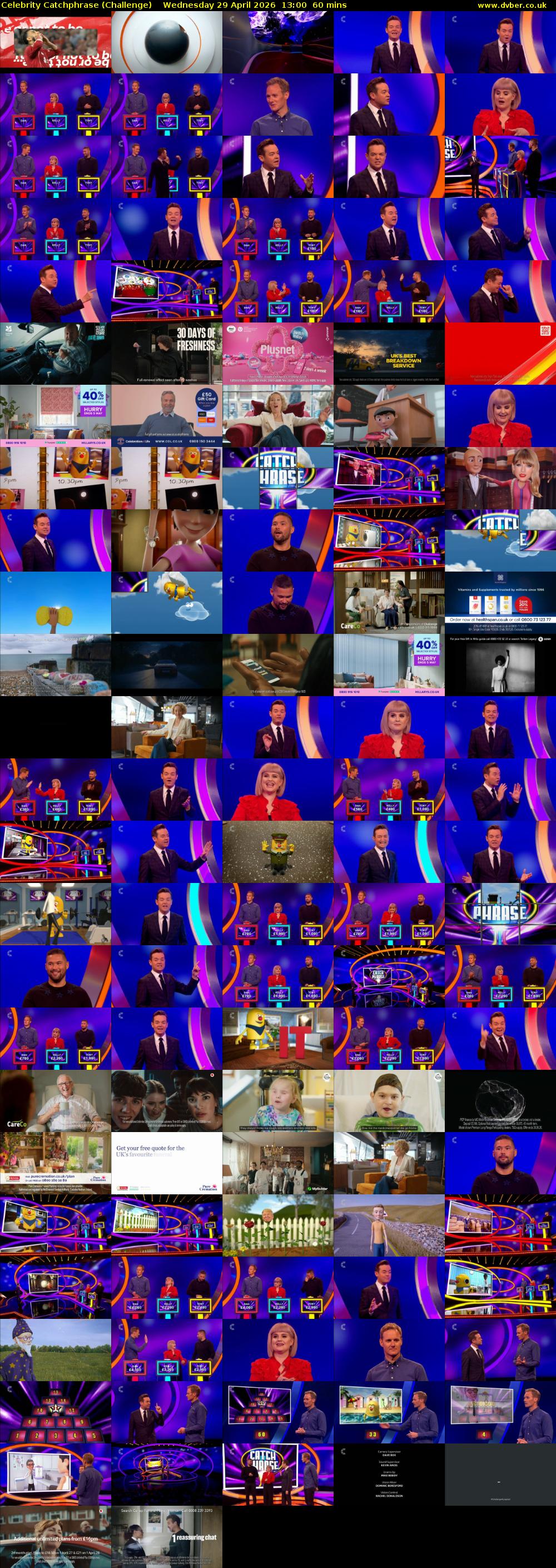 Celebrity Catchphrase (Challenge) Wednesday 29 April 2026 13:00 - 14:00