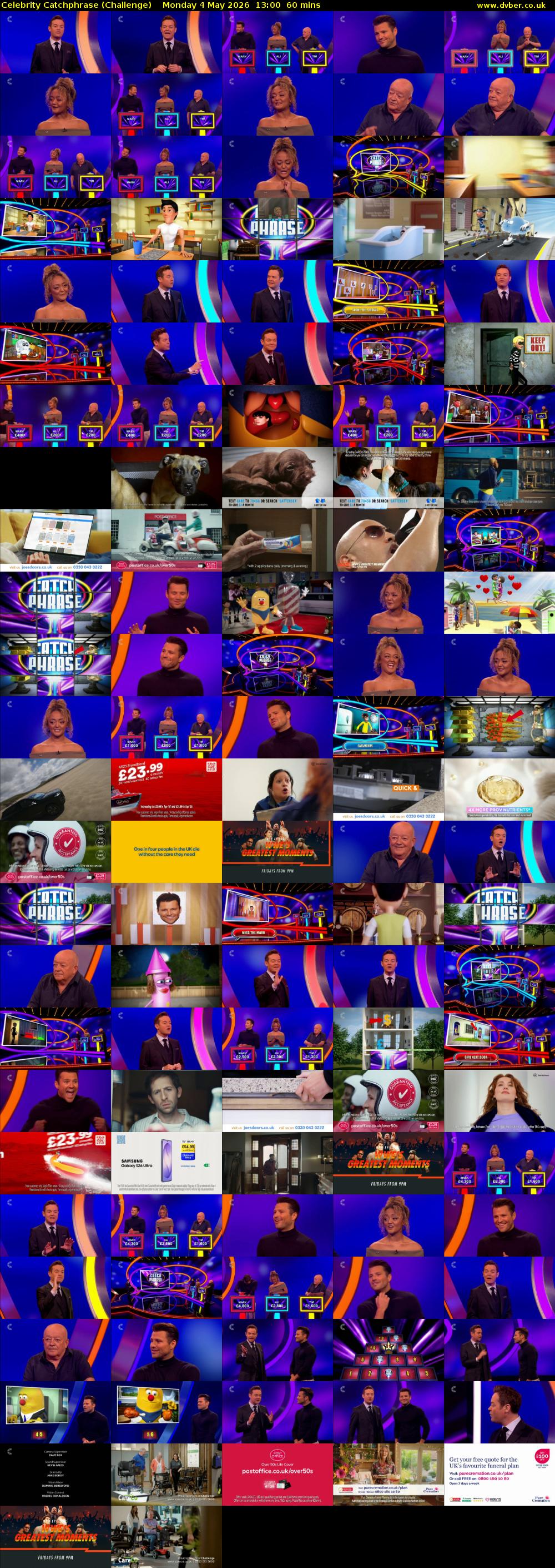 Celebrity Catchphrase (Challenge) Monday 4 May 2026 13:00 - 14:00