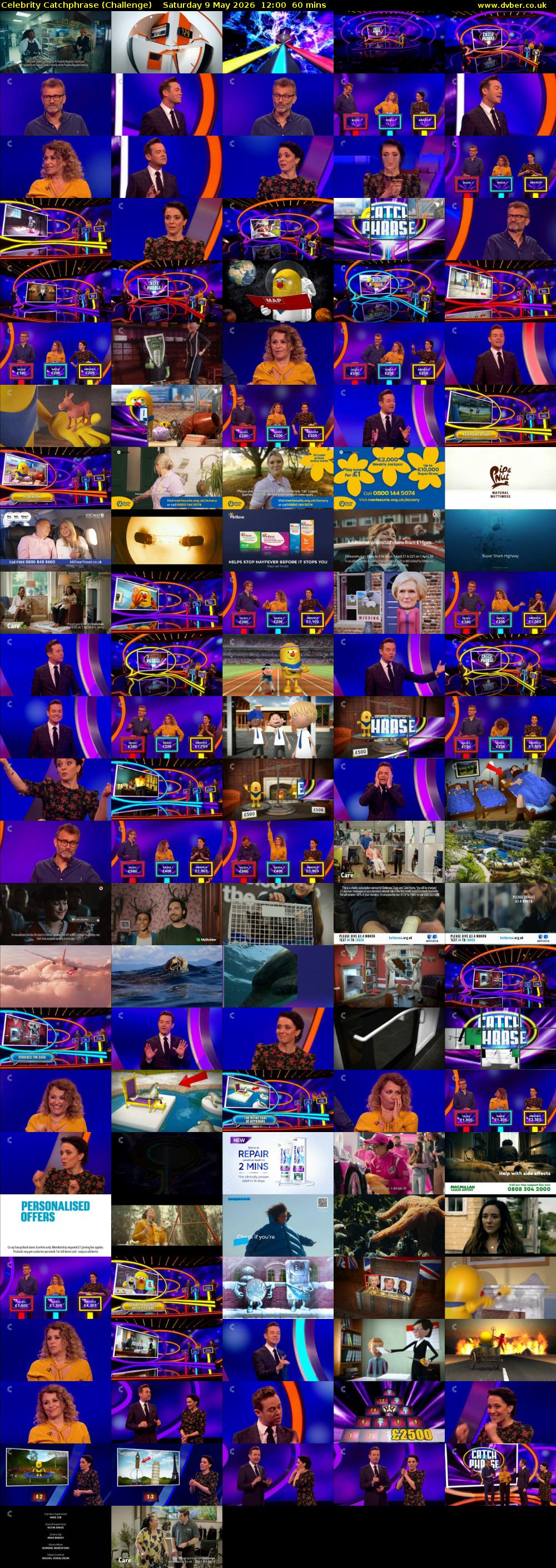Celebrity Catchphrase (Challenge) Saturday 9 May 2026 12:00 - 13:00