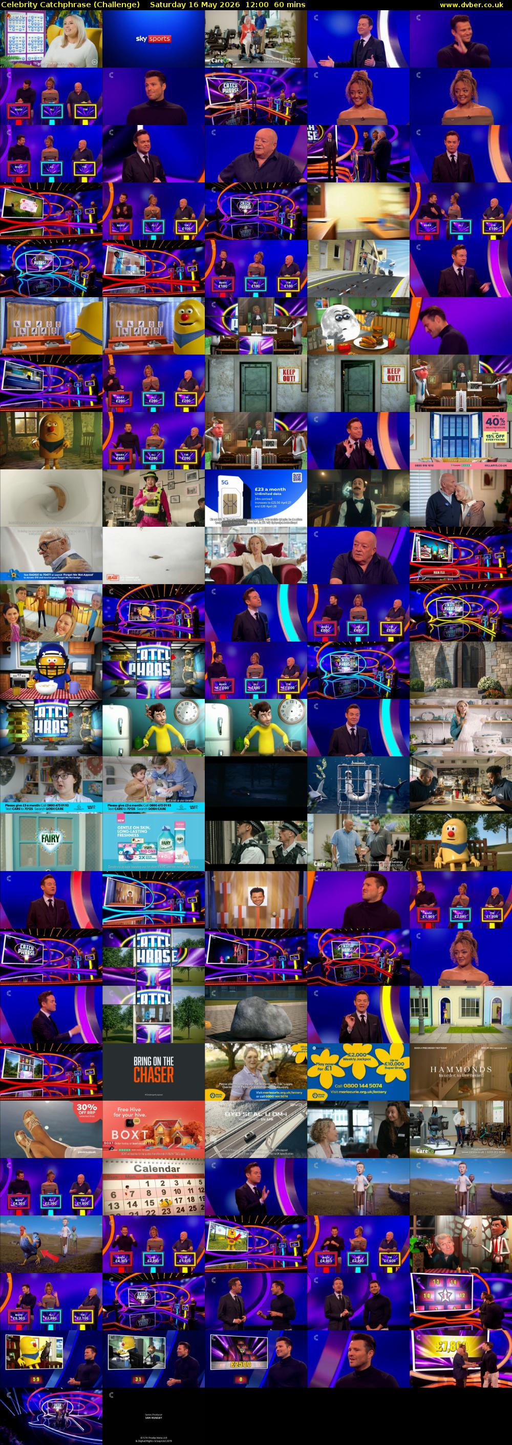 Celebrity Catchphrase (Challenge) Saturday 16 May 2026 12:00 - 13:00