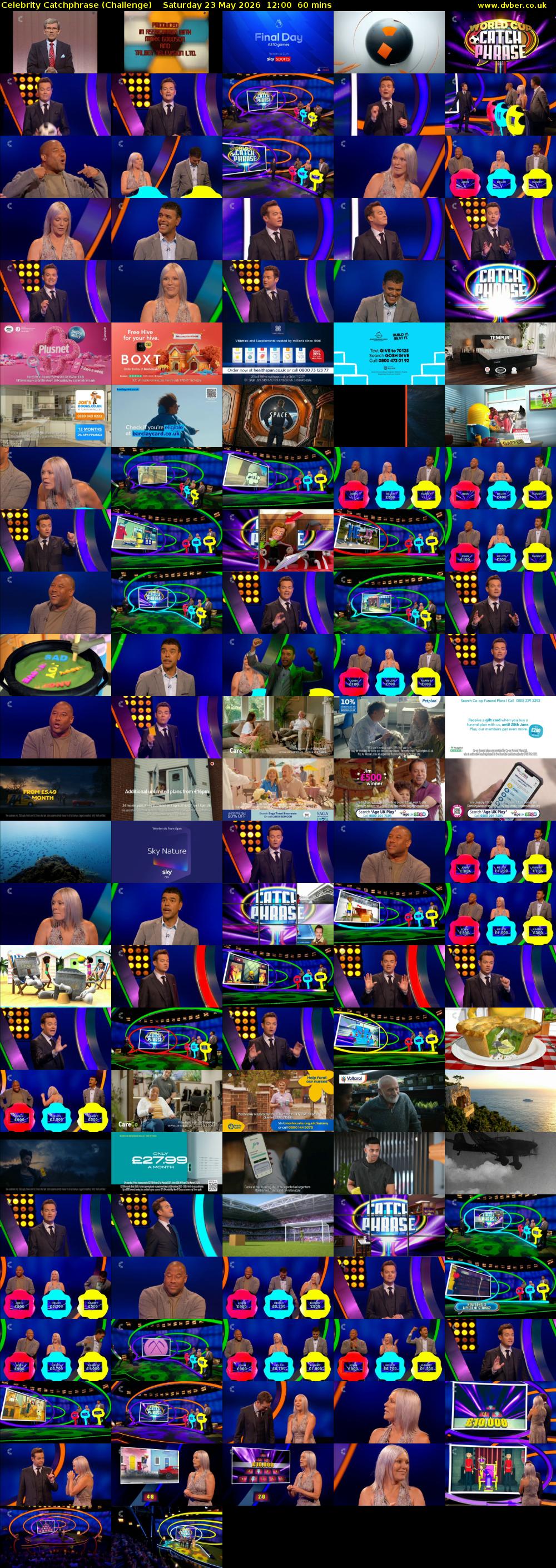 Celebrity Catchphrase (Challenge) Saturday 23 May 2026 12:00 - 13:00