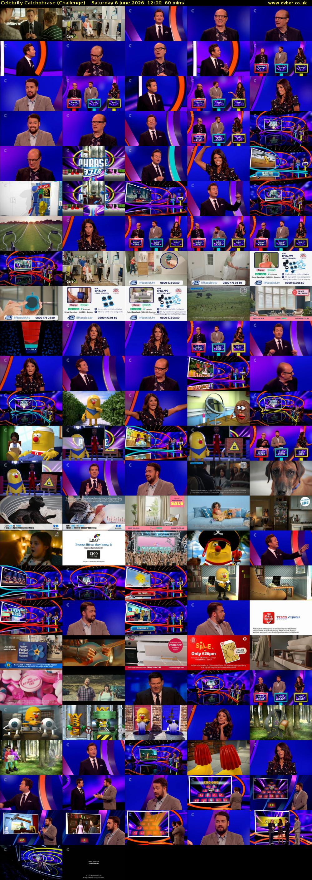 Celebrity Catchphrase (Challenge) Saturday 6 June 2026 12:00 - 13:00