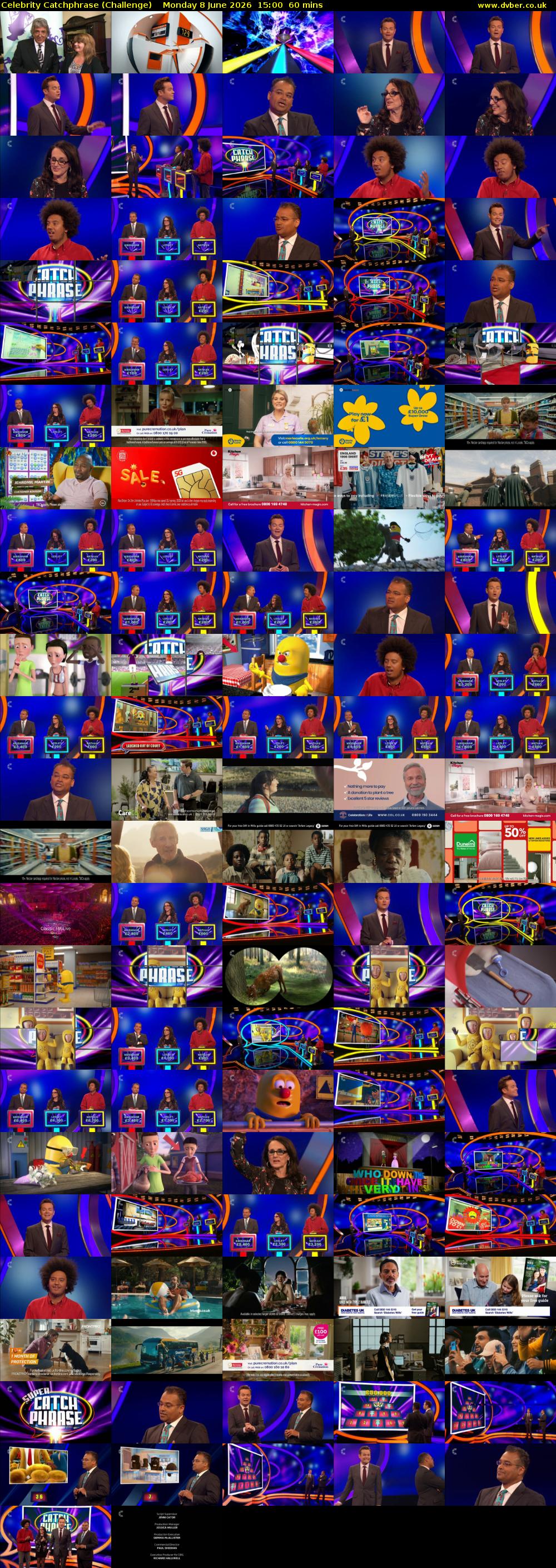 Celebrity Catchphrase (Challenge) Monday 8 June 2026 15:00 - 16:00