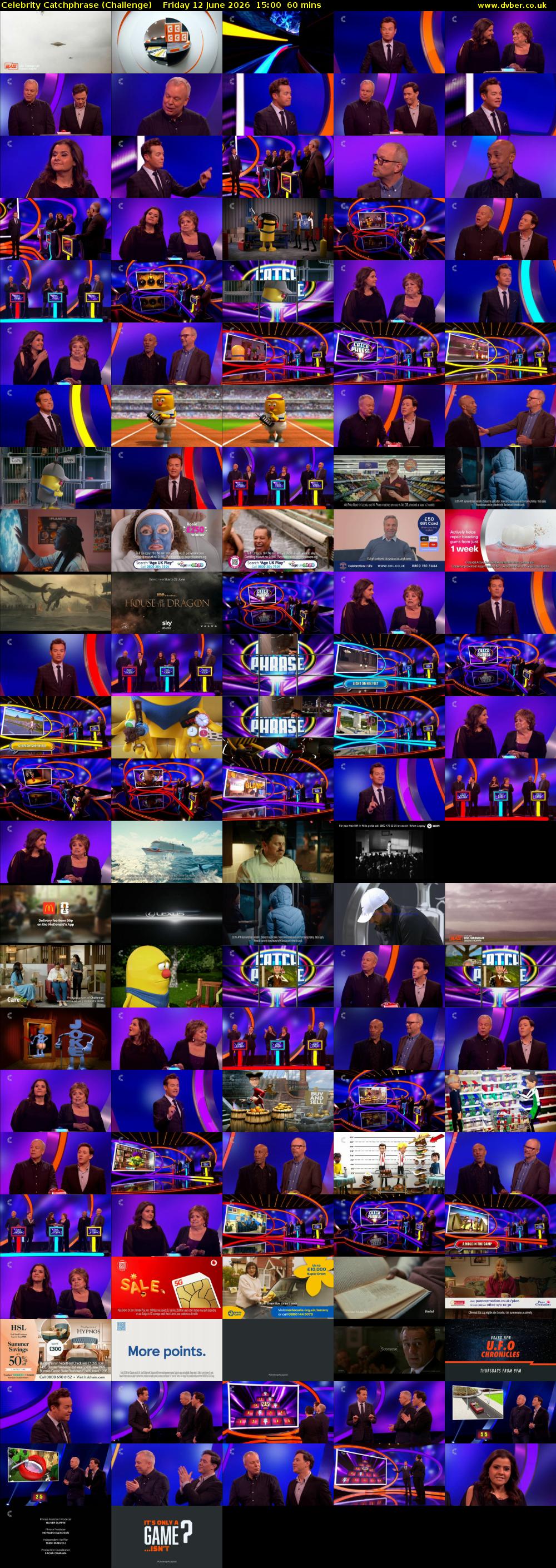 Celebrity Catchphrase (Challenge) Friday 12 June 2026 15:00 - 16:00