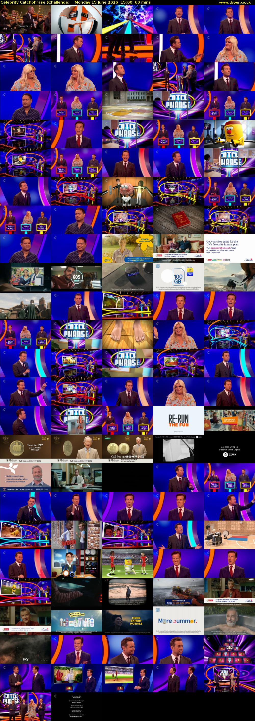 Celebrity Catchphrase (Challenge) Monday 15 June 2026 15:00 - 16:00
