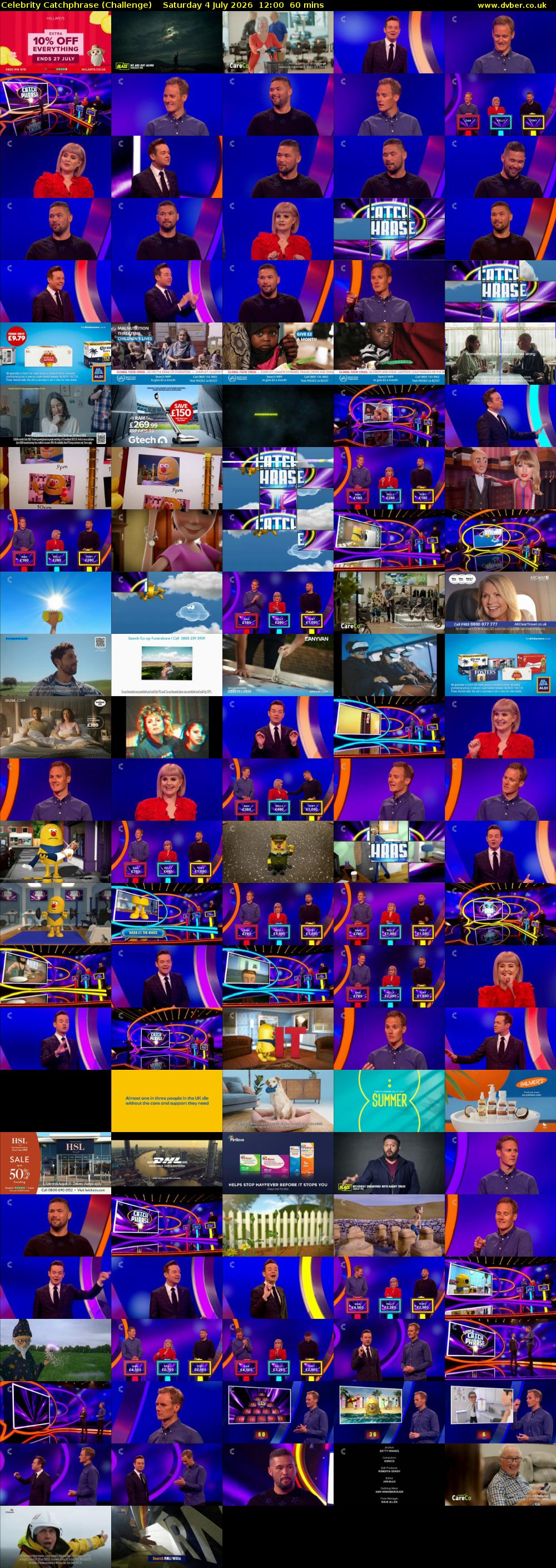 Celebrity Catchphrase (Challenge) Saturday 4 July 2026 12:00 - 13:00