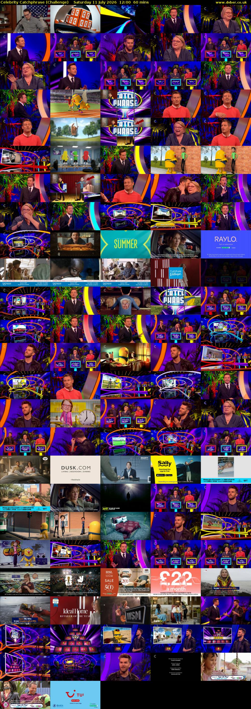 Celebrity Catchphrase (Challenge) Saturday 11 July 2026 12:00 - 13:00
