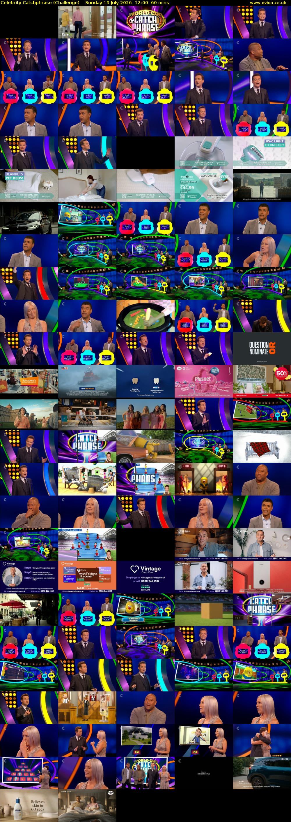 Celebrity Catchphrase (Challenge) Sunday 19 July 2026 12:00 - 13:00