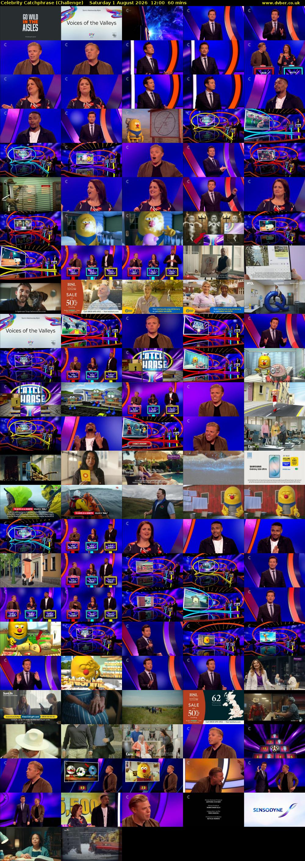 Celebrity Catchphrase (Challenge) Saturday 1 August 2026 12:00 - 13:00