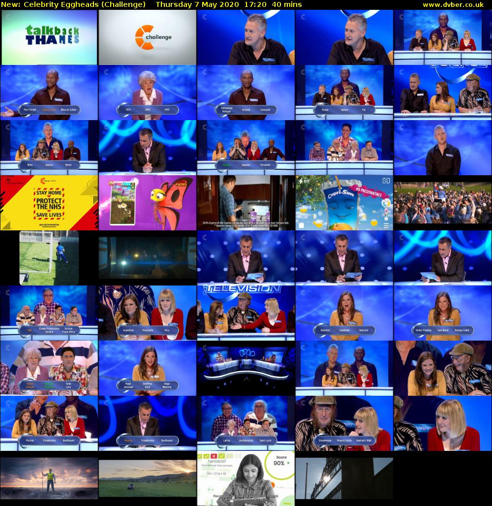 Celebrity Eggheads (Challenge) Thursday 7 May 2020 17:20 - 18:00
