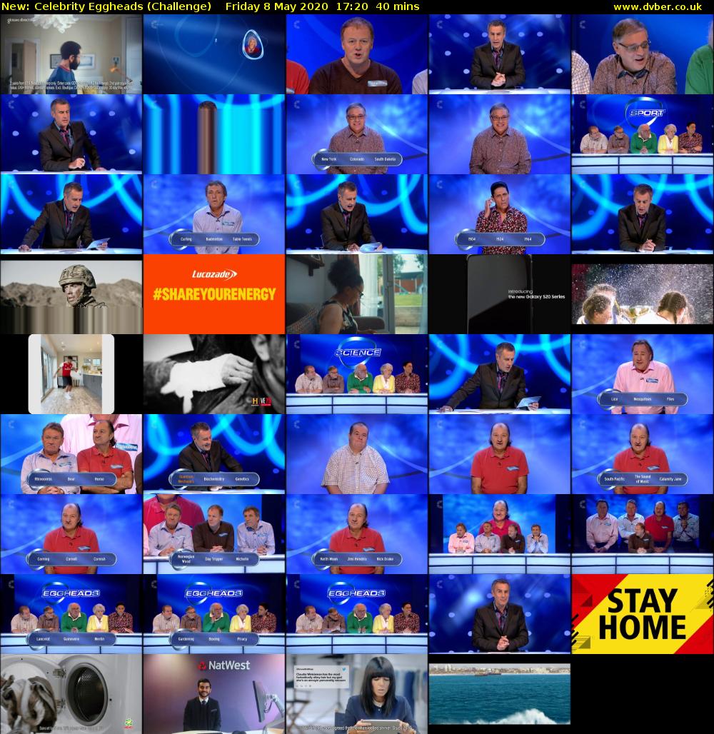 Celebrity Eggheads (Challenge) Friday 8 May 2020 17:20 - 18:00