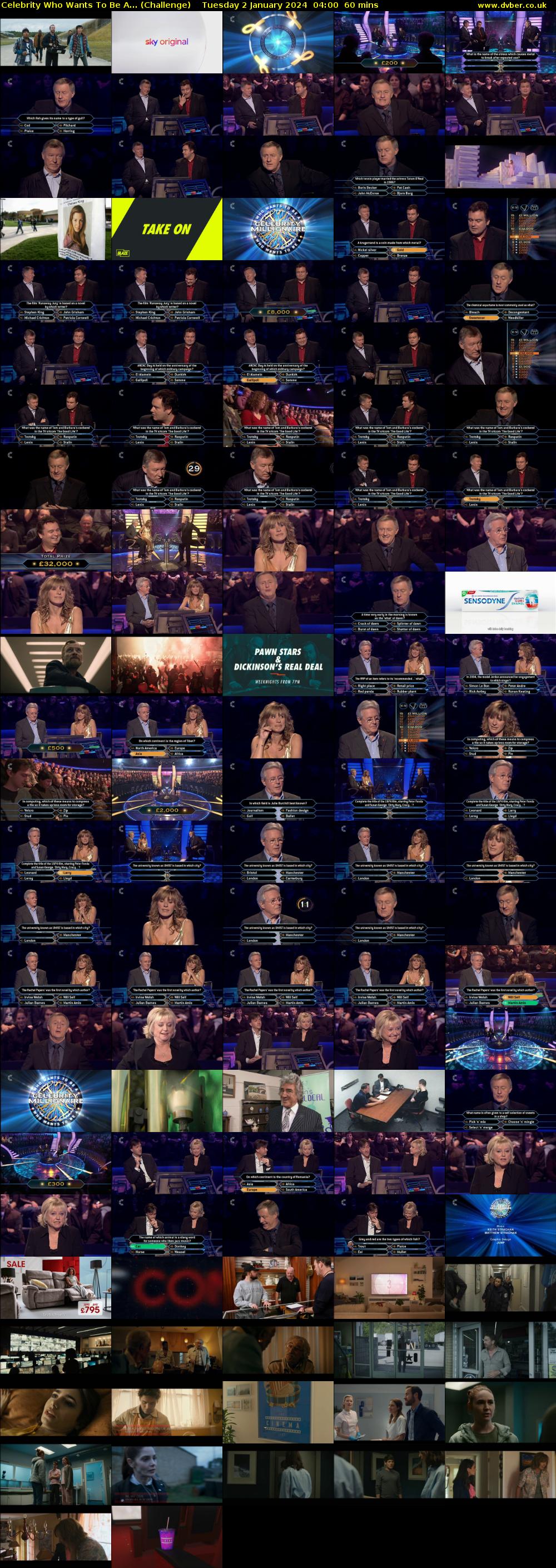 Celebrity Who Wants To Be A... (Challenge) Tuesday 2 January 2024 04:00 - 05:00