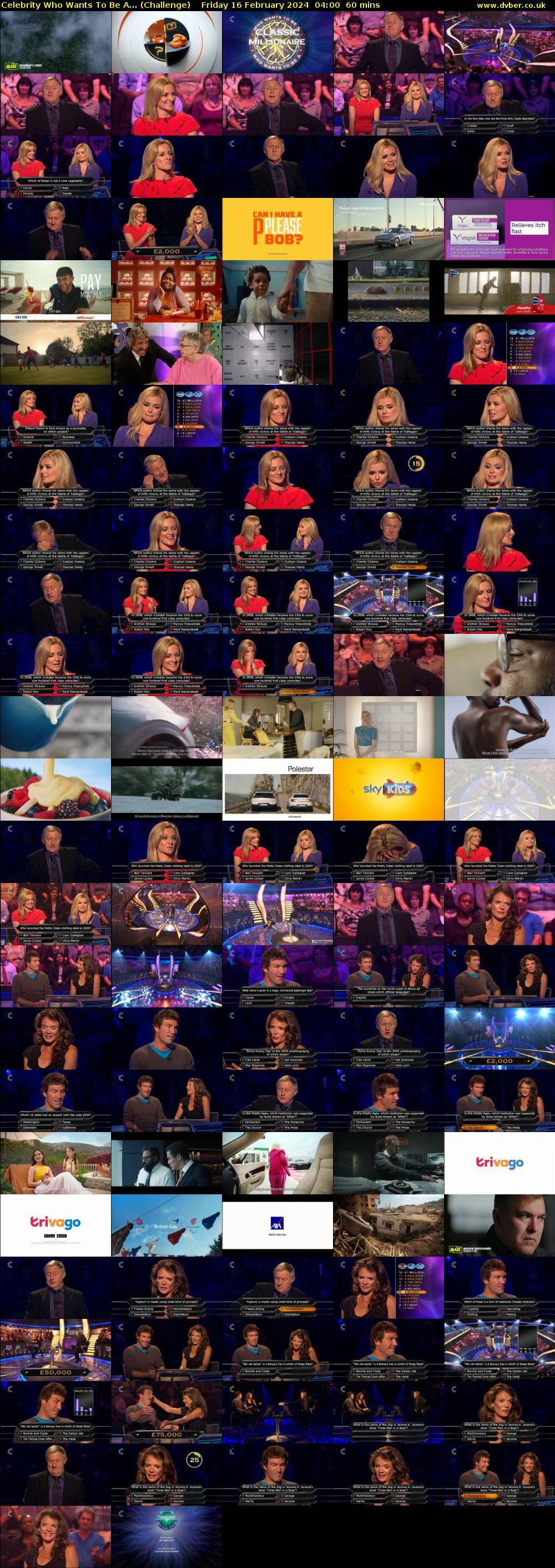 Celebrity Who Wants To Be A... (Challenge) Friday 16 February 2024 04:00 - 05:00