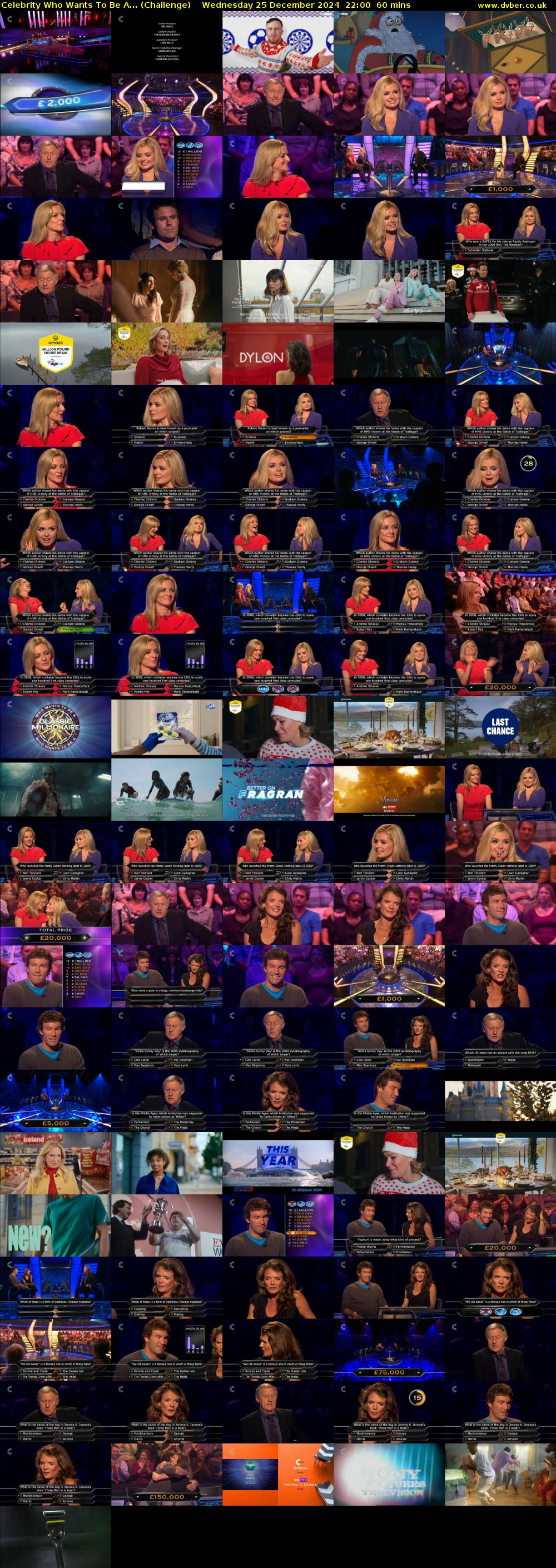 Celebrity Who Wants To Be A... (Challenge) Wednesday 25 December 2024 22:00 - 23:00