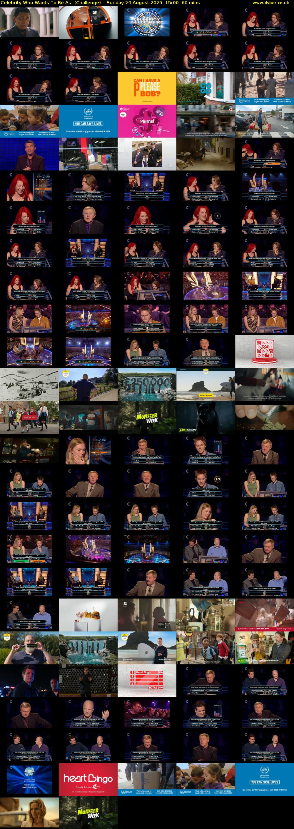 Celebrity Who Wants To Be A... (Challenge) Sunday 24 August 2025 15:00 - 16:00