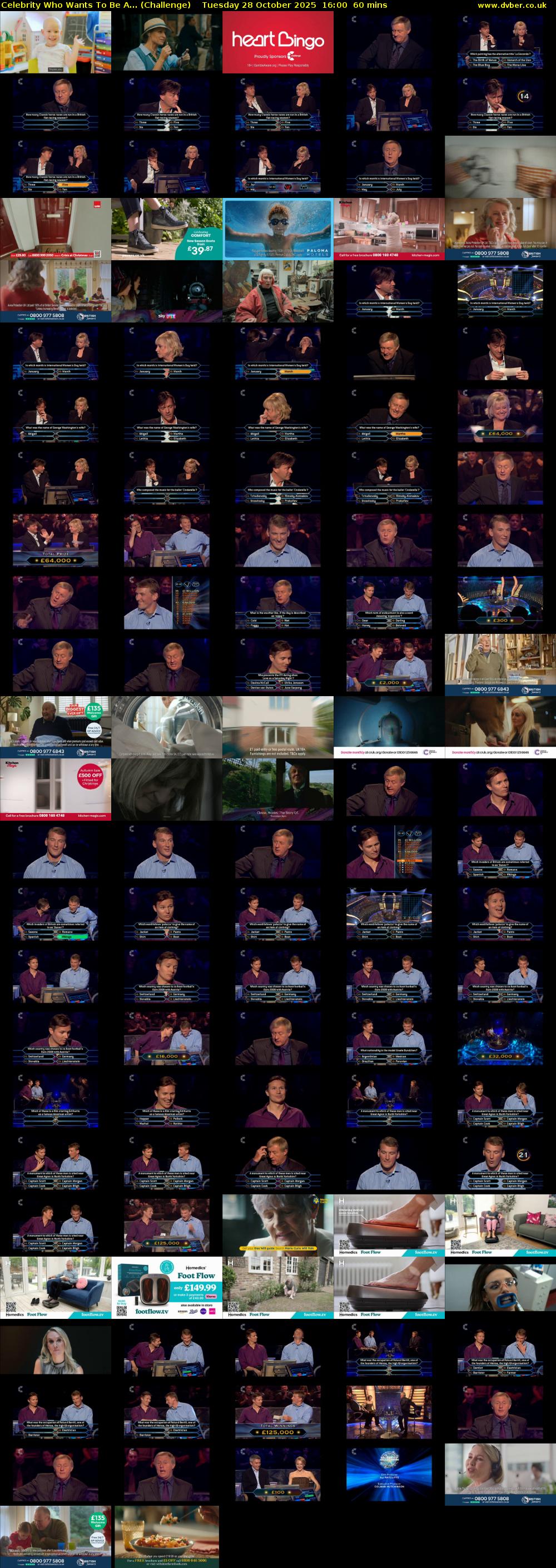 Celebrity Who Wants To Be A... (Challenge) Tuesday 28 October 2025 16:00 - 17:00