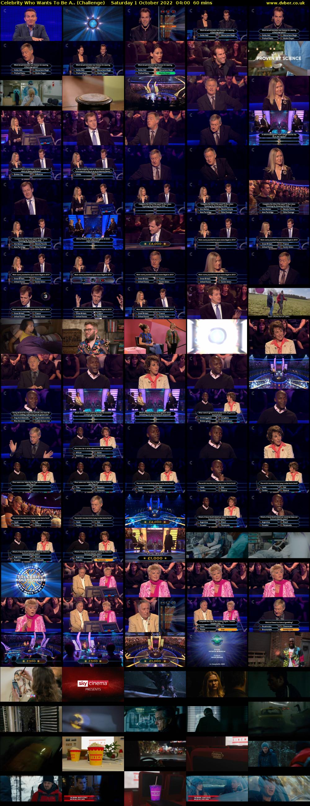 Celebrity Who Wants To Be A.. (Challenge) Saturday 1 October 2022 04:00 - 05:00