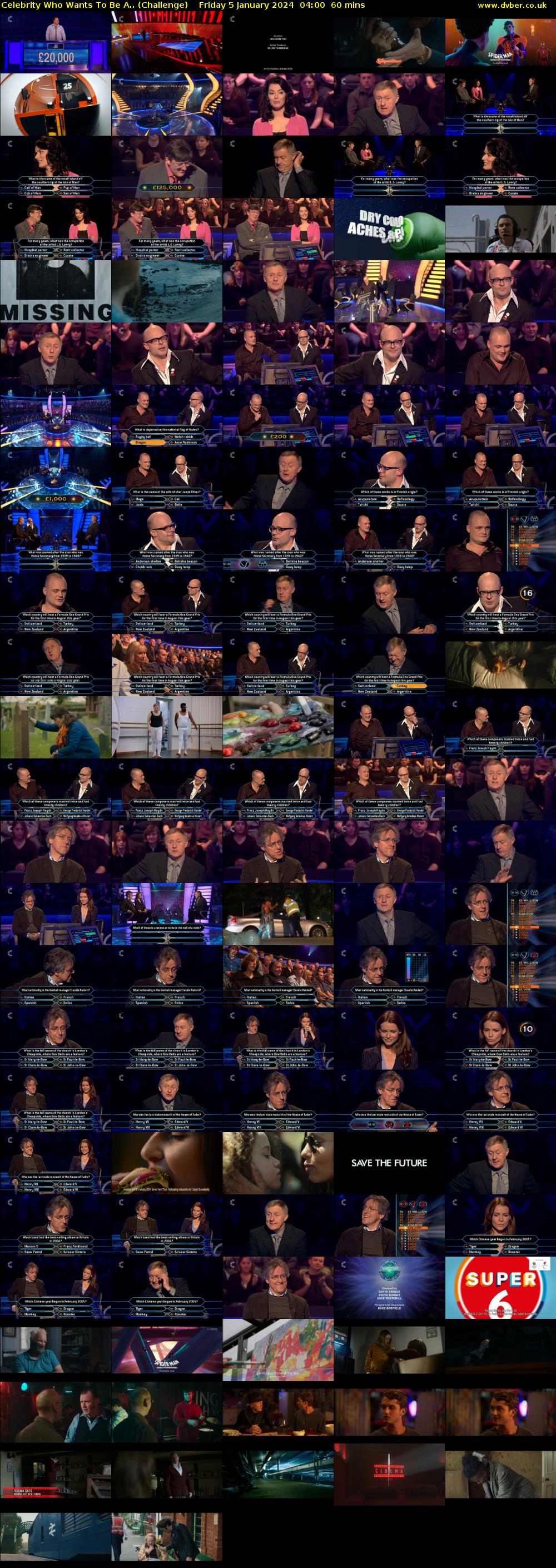 Celebrity Who Wants To Be A.. (Challenge) Friday 5 January 2024 04:00 - 05:00