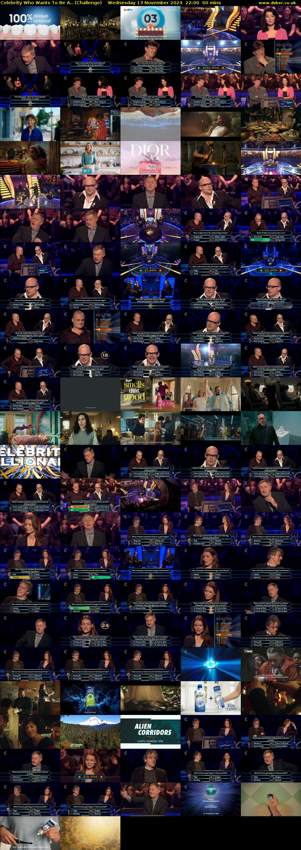 Celebrity Who Wants To Be A.. (Challenge) Wednesday 13 November 2024 22:00 - 23:00