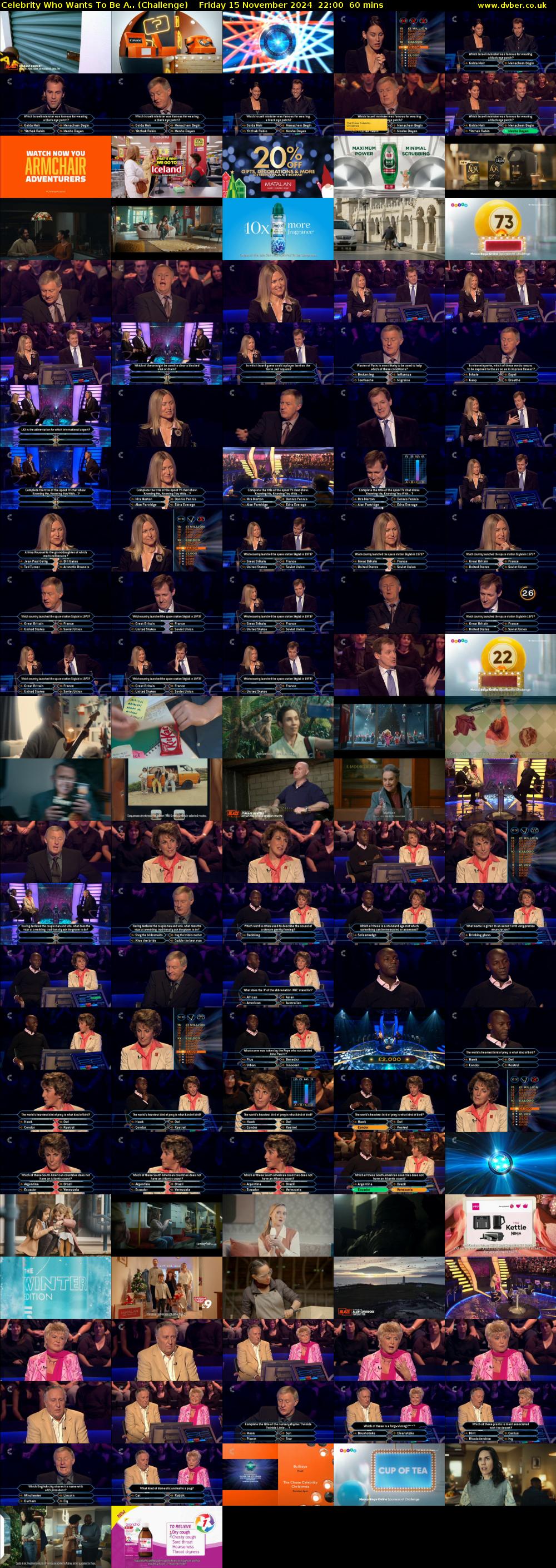 Celebrity Who Wants To Be A.. (Challenge) Friday 15 November 2024 22:00 - 23:00