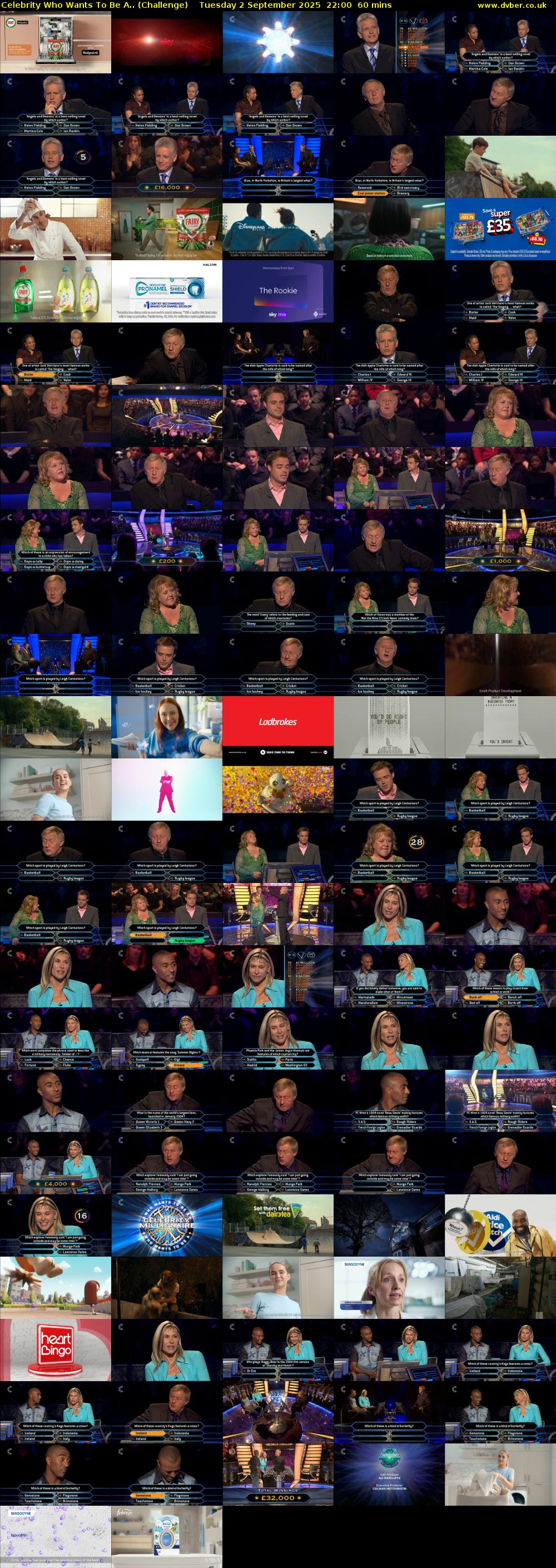 Celebrity Who Wants To Be A.. (Challenge) Tuesday 2 September 2025 22:00 - 23:00