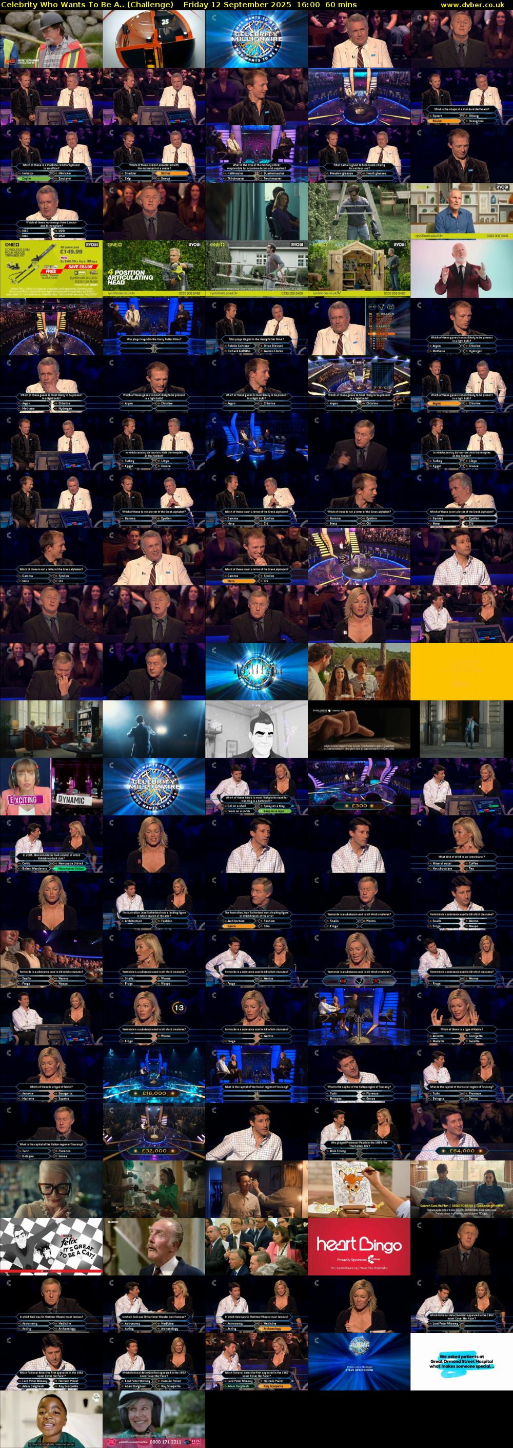 Celebrity Who Wants To Be A.. (Challenge) Friday 12 September 2025 16:00 - 17:00
