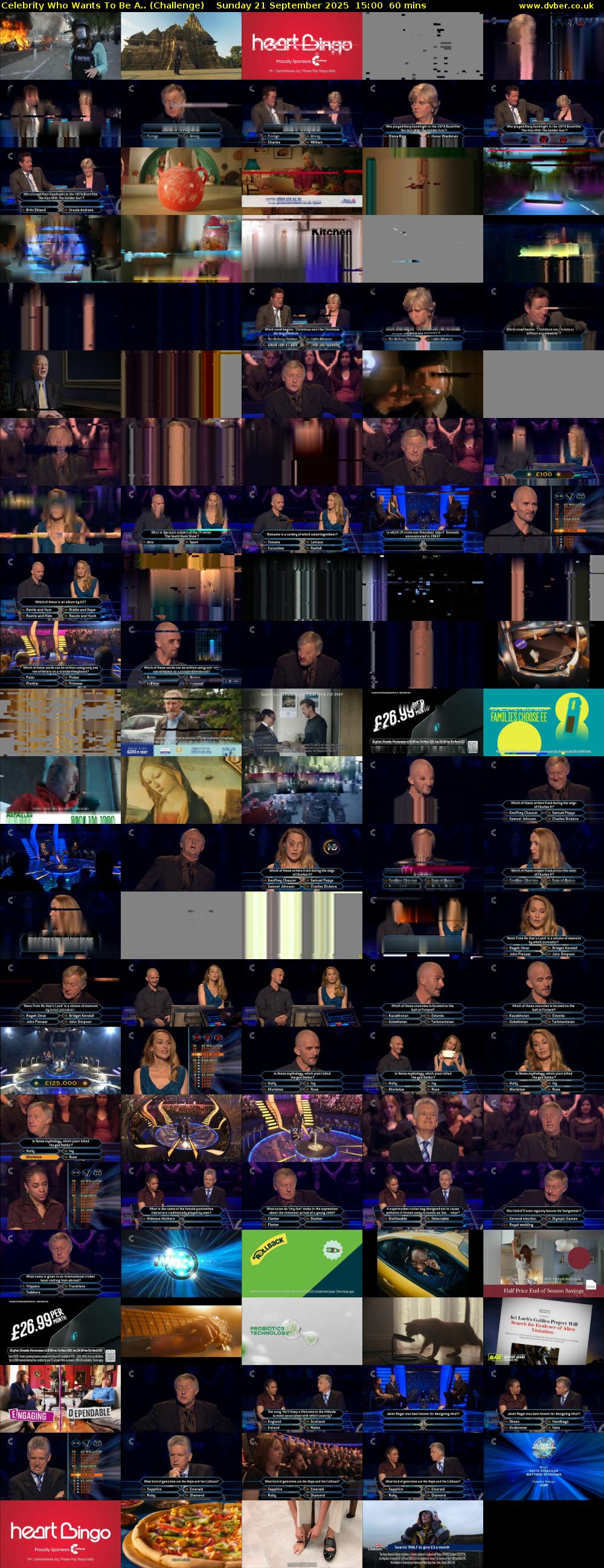 Celebrity Who Wants To Be A.. (Challenge) Sunday 21 September 2025 15:00 - 16:00