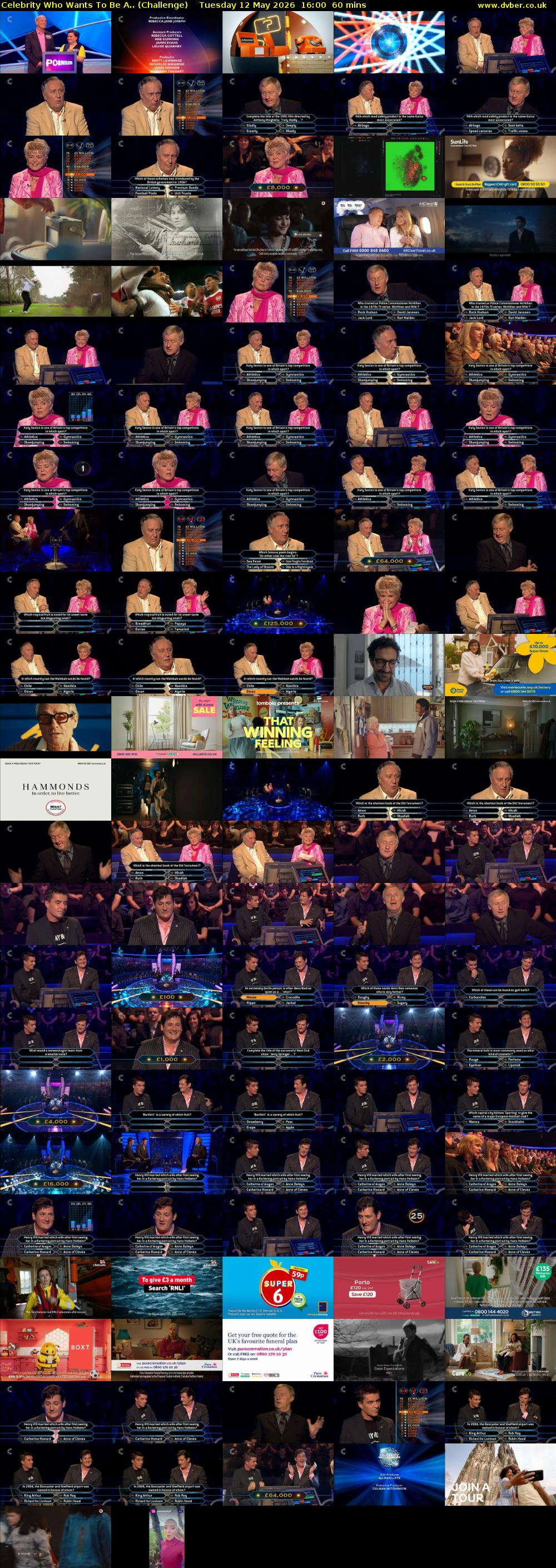 Celebrity Who Wants To Be A.. (Challenge) Tuesday 12 May 2026 16:00 - 17:00