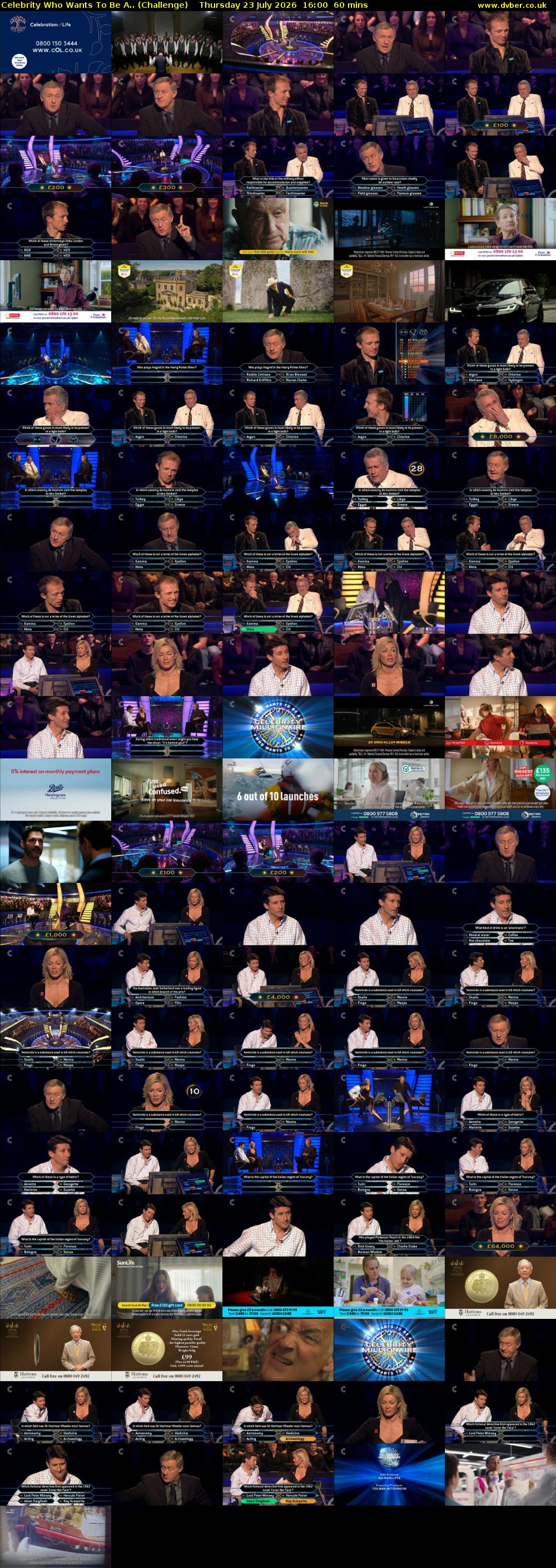 Celebrity Who Wants To Be A.. (Challenge) Thursday 23 July 2026 16:00 - 17:00