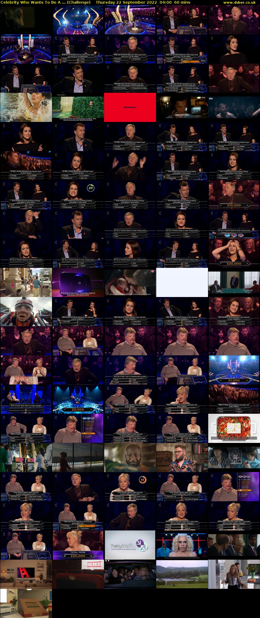 Celebrity Who Wants To Be A ... (Challenge) Thursday 22 September 2022 04:00 - 05:00