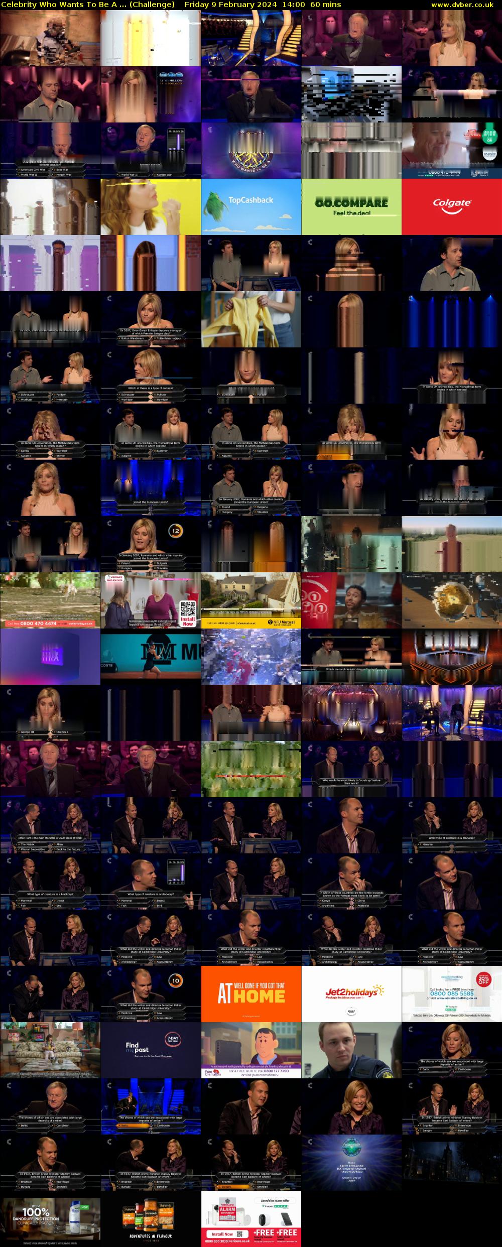 Celebrity Who Wants To Be A ... (Challenge) Friday 9 February 2024 14:00 - 15:00