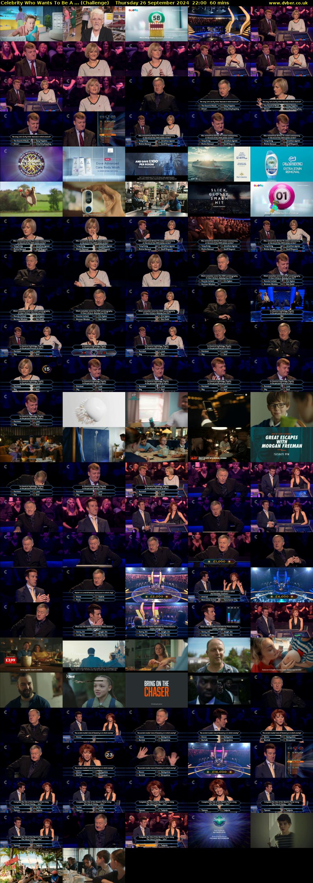 Celebrity Who Wants To Be A ... (Challenge) Thursday 26 September 2024 22:00 - 23:00