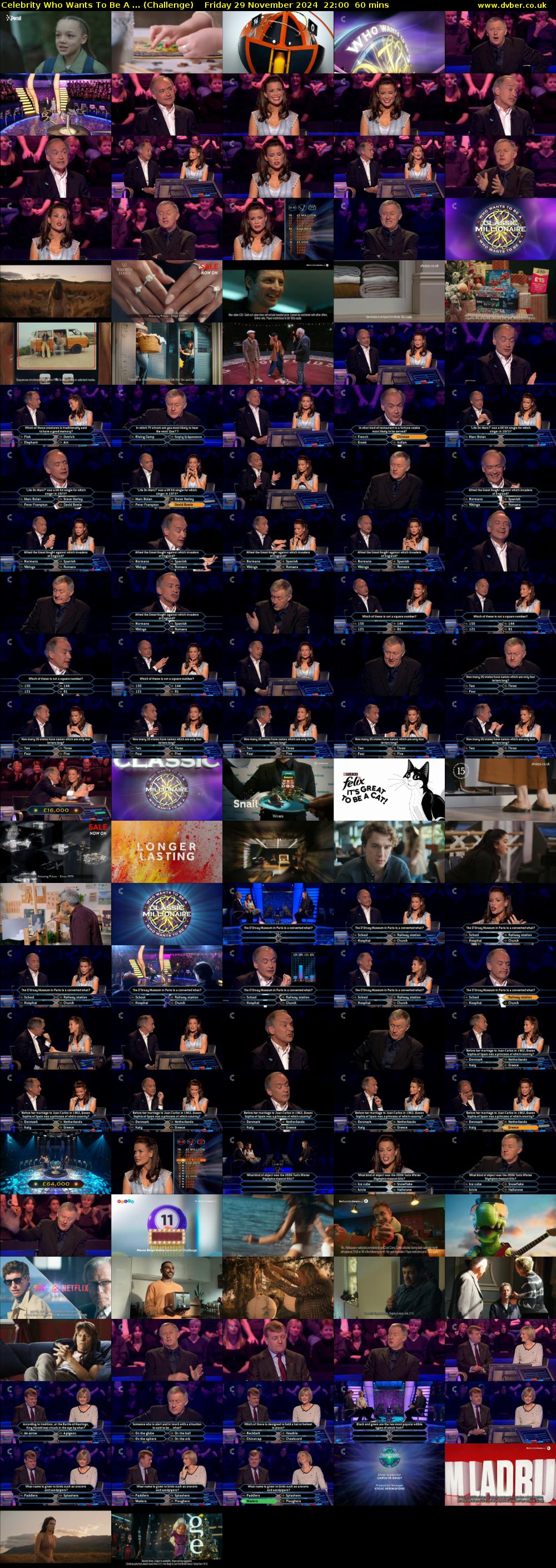 Celebrity Who Wants To Be A ... (Challenge) Friday 29 November 2024 22:00 - 23:00
