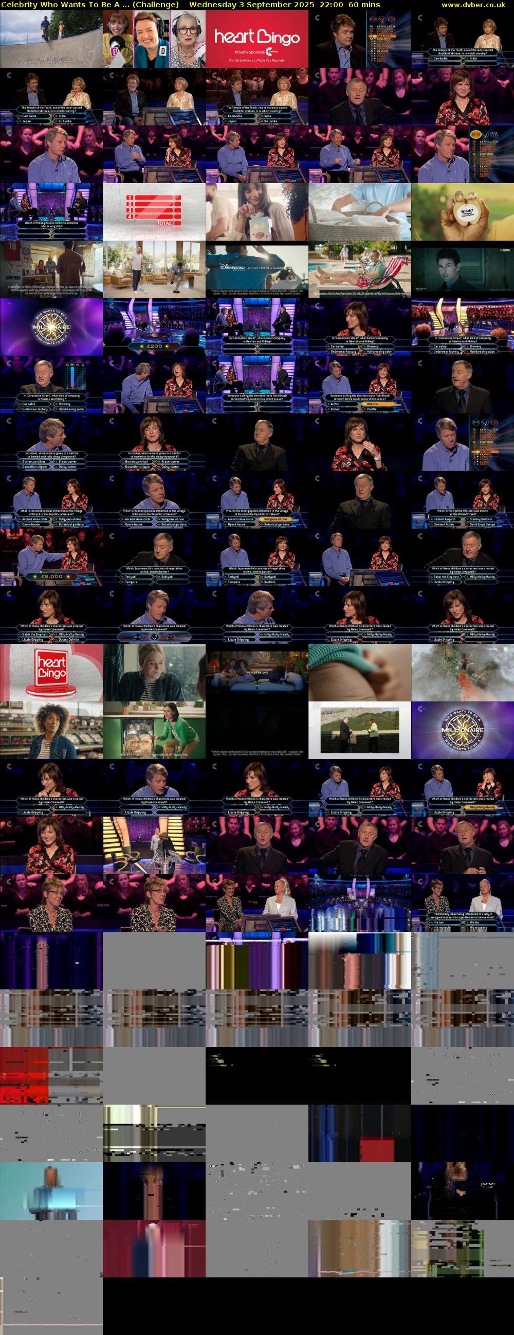 Celebrity Who Wants To Be A ... (Challenge) Wednesday 3 September 2025 22:00 - 23:00