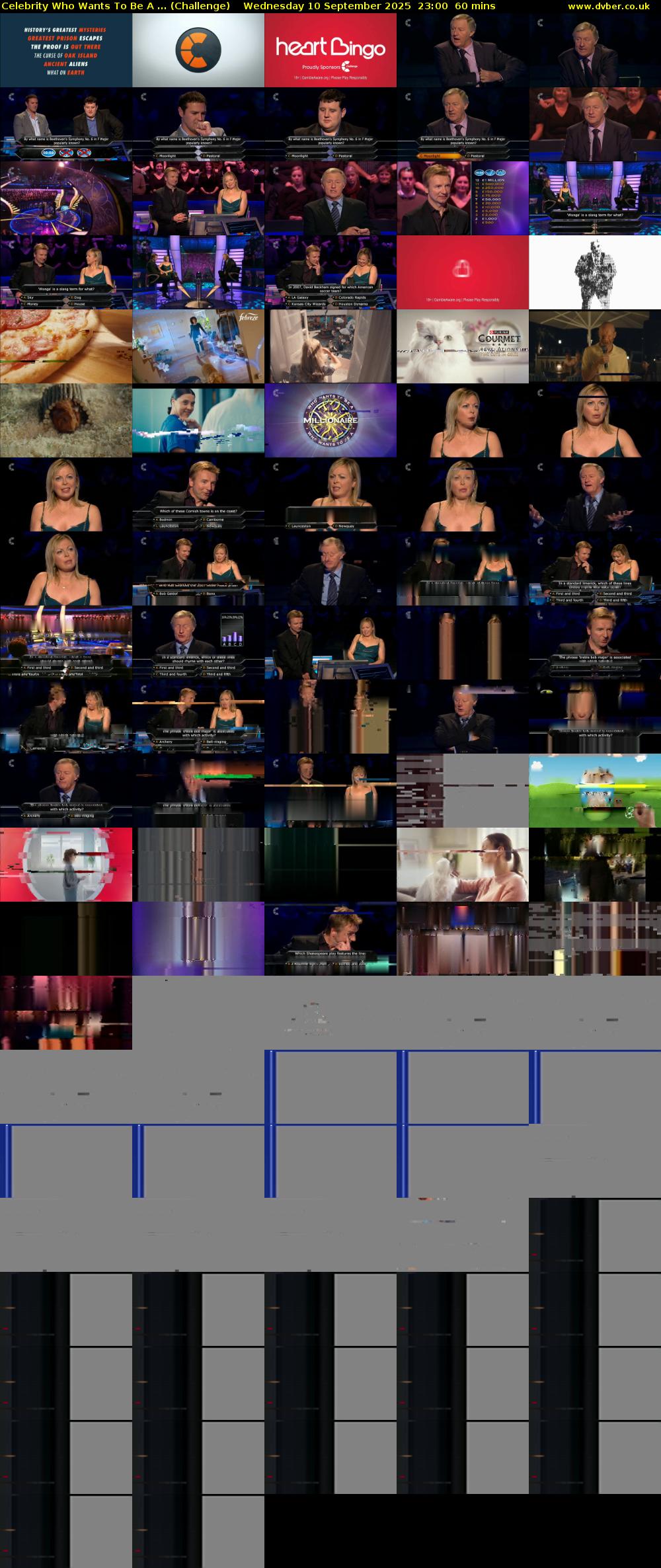 Celebrity Who Wants To Be A ... (Challenge) Wednesday 10 September 2025 23:00 - 00:00