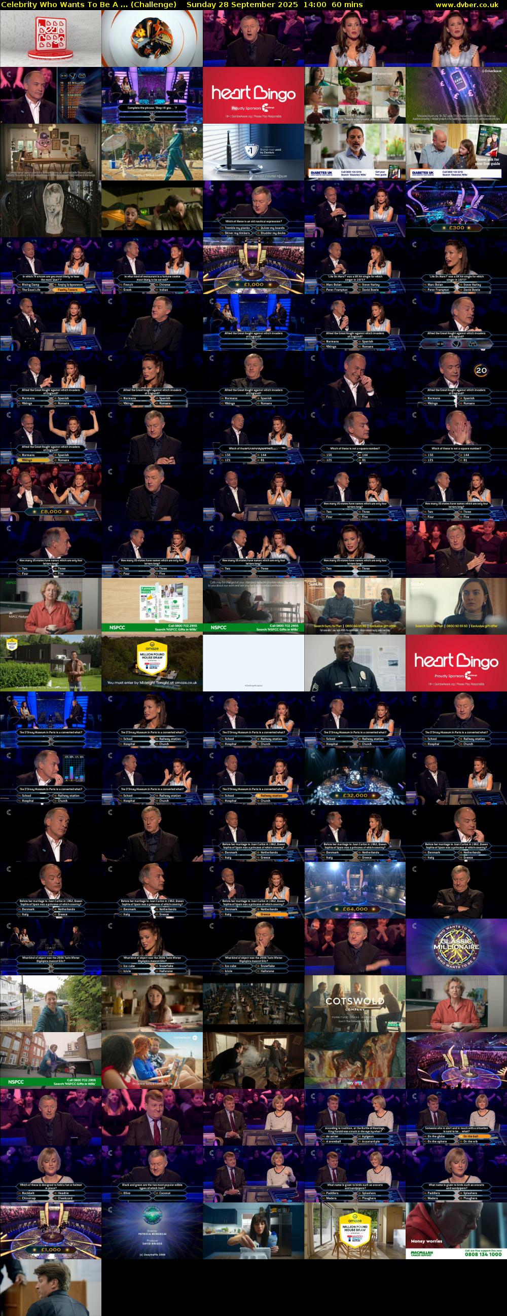 Celebrity Who Wants To Be A ... (Challenge) Sunday 28 September 2025 14:00 - 15:00