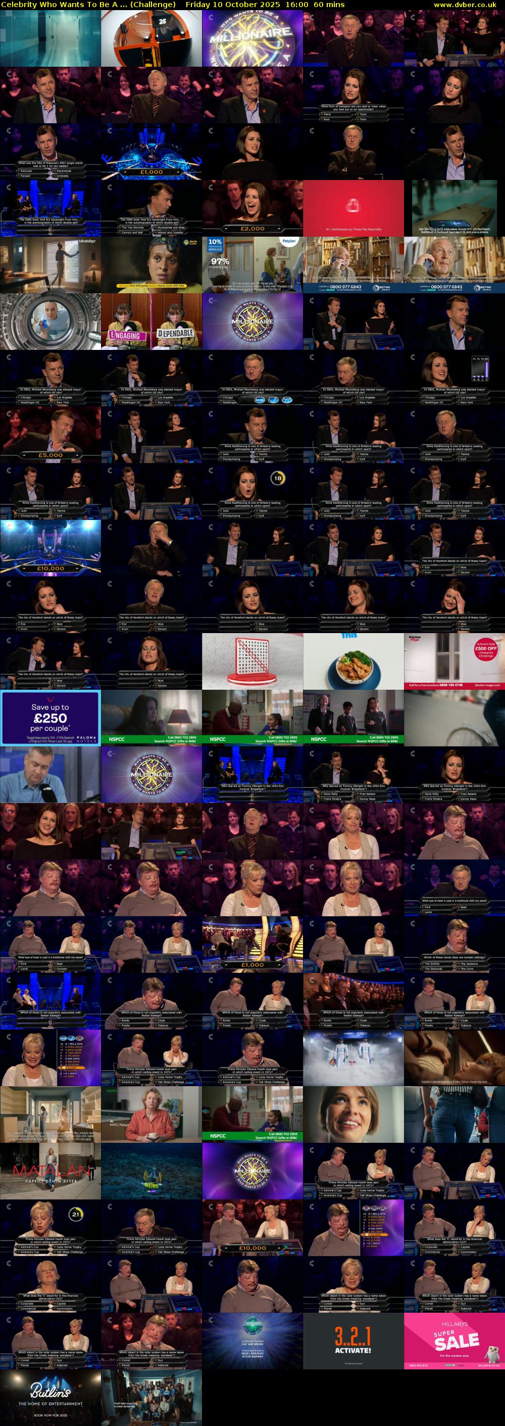 Celebrity Who Wants To Be A ... (Challenge) Friday 10 October 2025 16:00 - 17:00