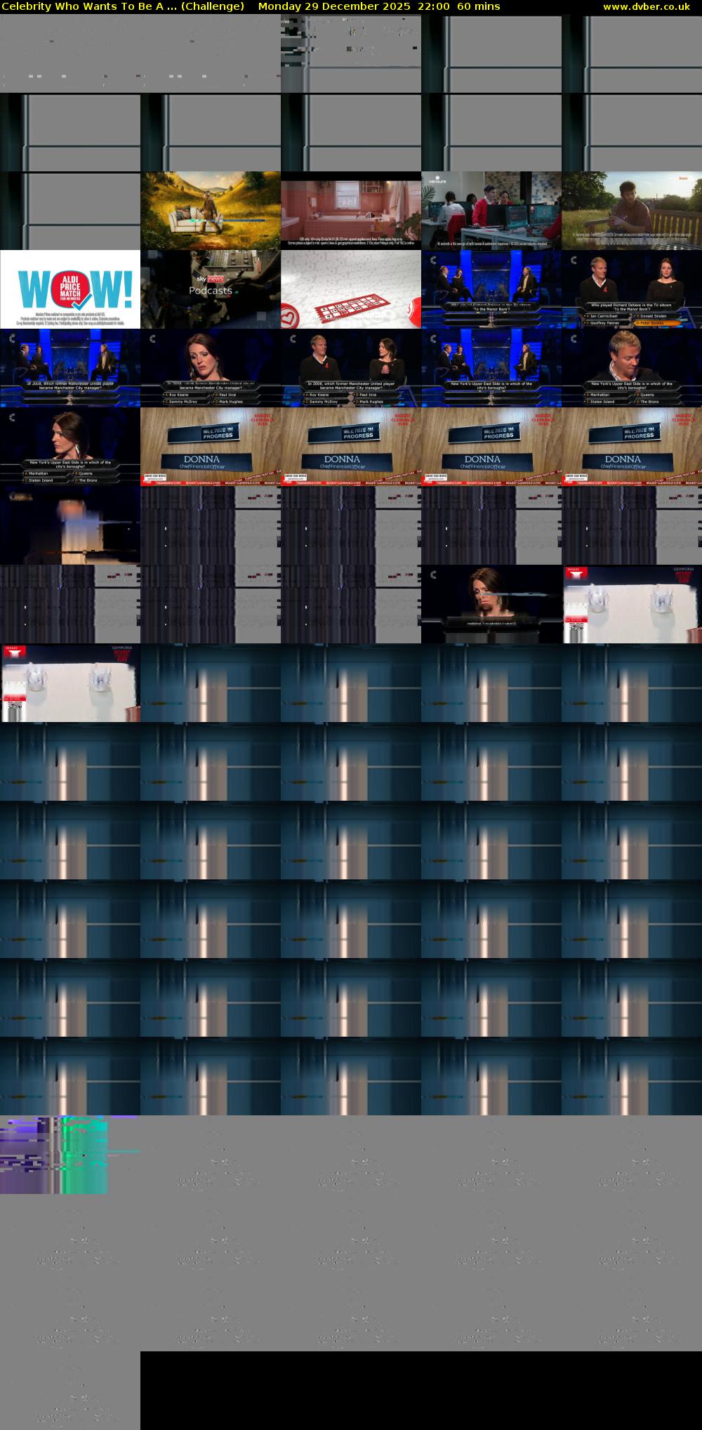 Celebrity Who Wants To Be A ... (Challenge) Monday 29 December 2025 22:00 - 23:00