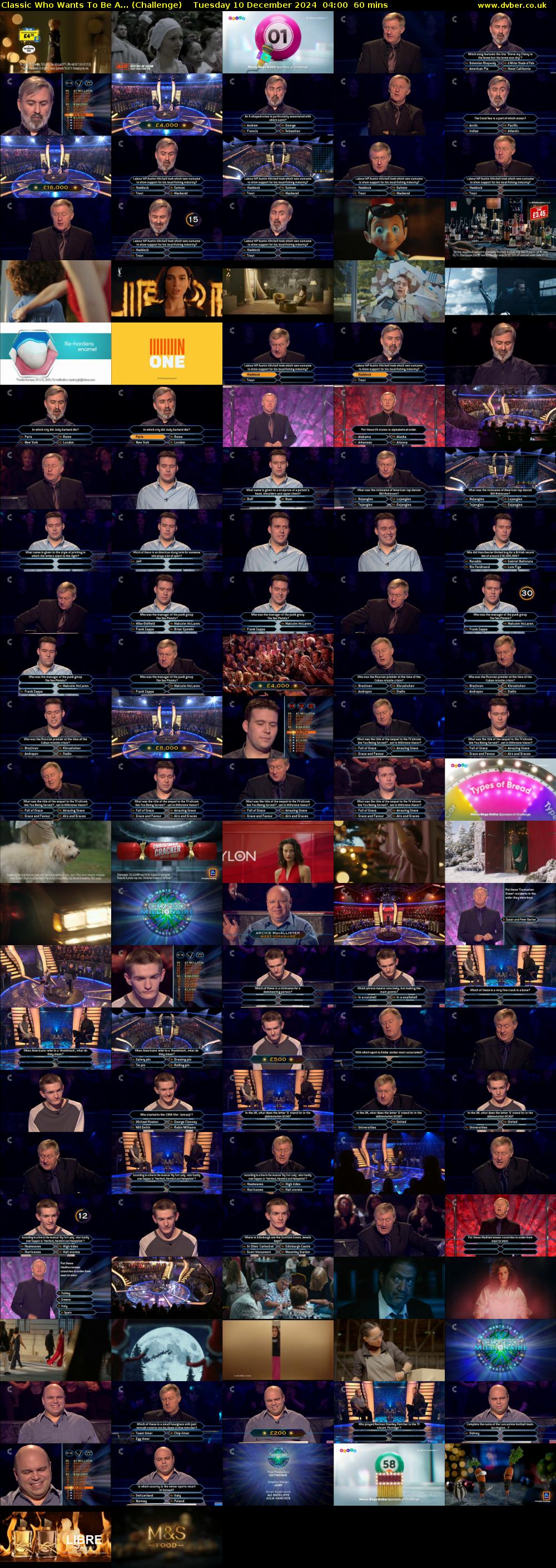 Classic Who Wants To Be A... (Challenge) Tuesday 10 December 2024 04:00 - 05:00