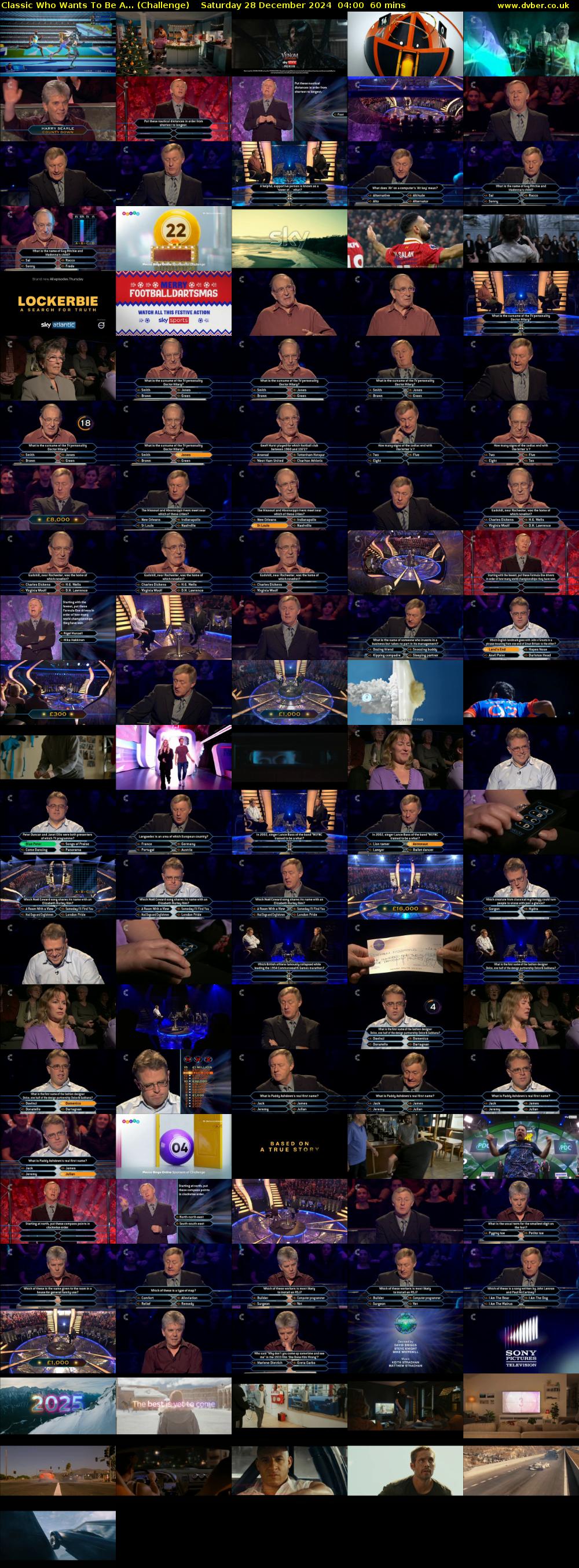 Classic Who Wants To Be A... (Challenge) Saturday 28 December 2024 04:00 - 05:00