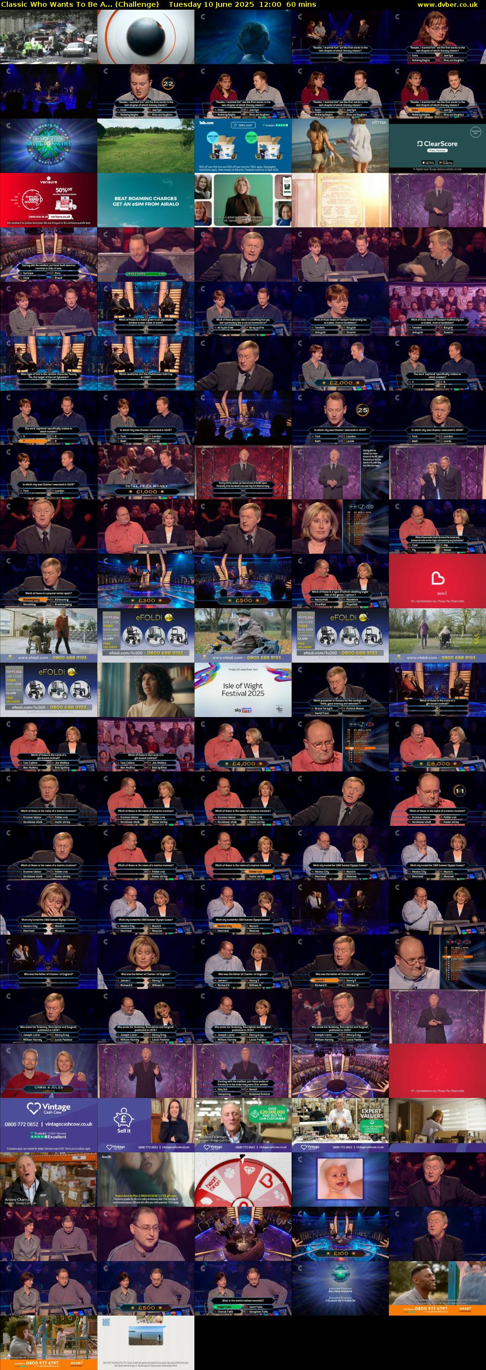 Classic Who Wants To Be A... (Challenge) Tuesday 10 June 2025 12:00 - 13:00