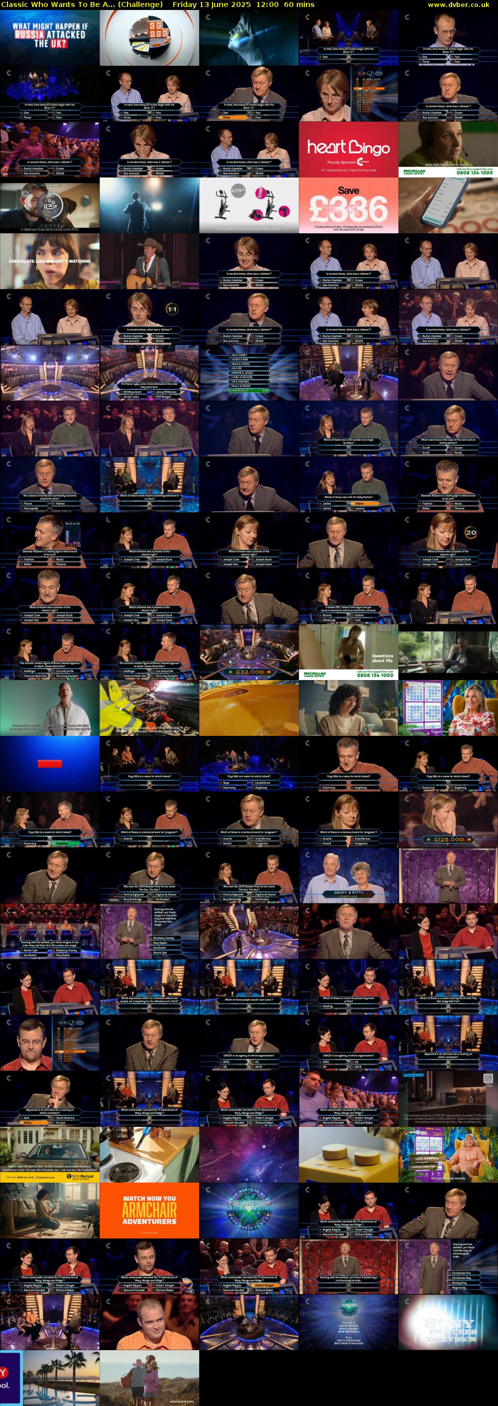 Classic Who Wants To Be A... (Challenge) Friday 13 June 2025 12:00 - 13:00