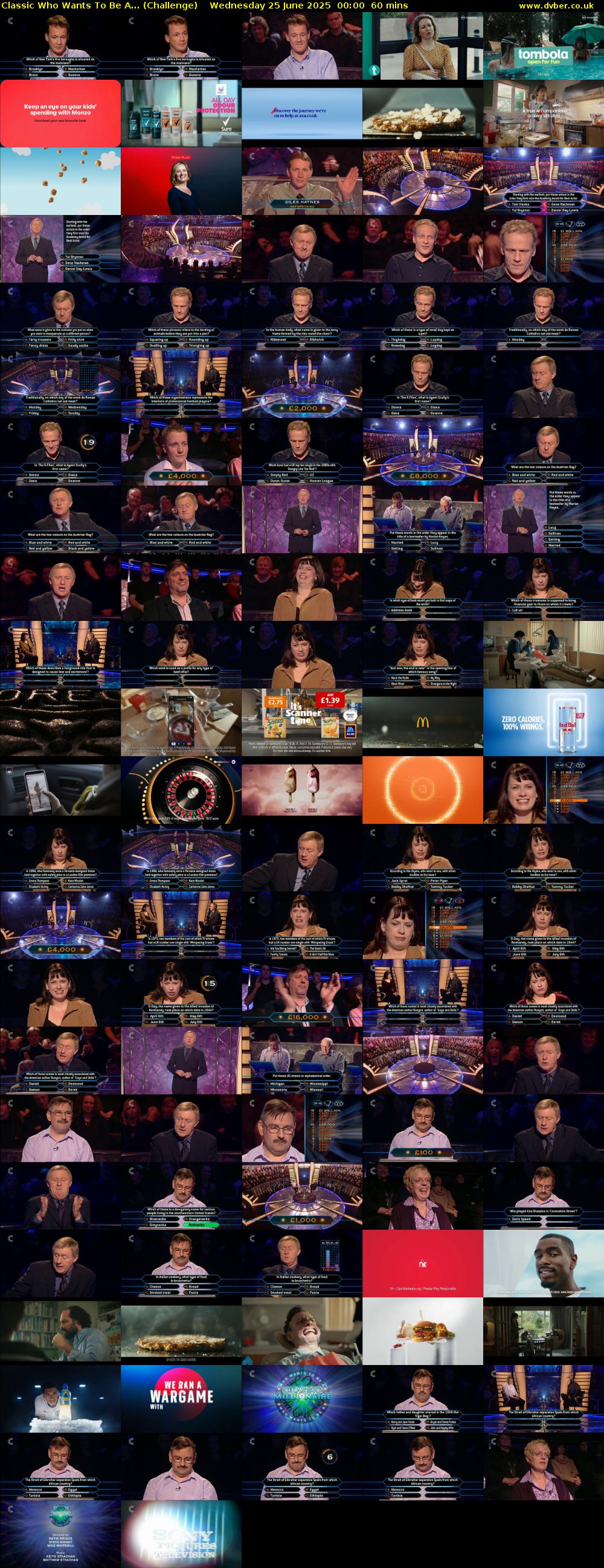 Classic Who Wants To Be A... (Challenge) Wednesday 25 June 2025 00:00 - 01:00