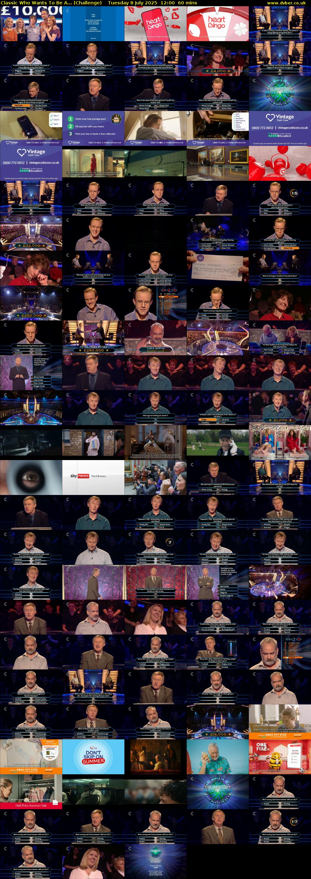 Classic Who Wants To Be A... (Challenge) Tuesday 8 July 2025 12:00 - 13:00
