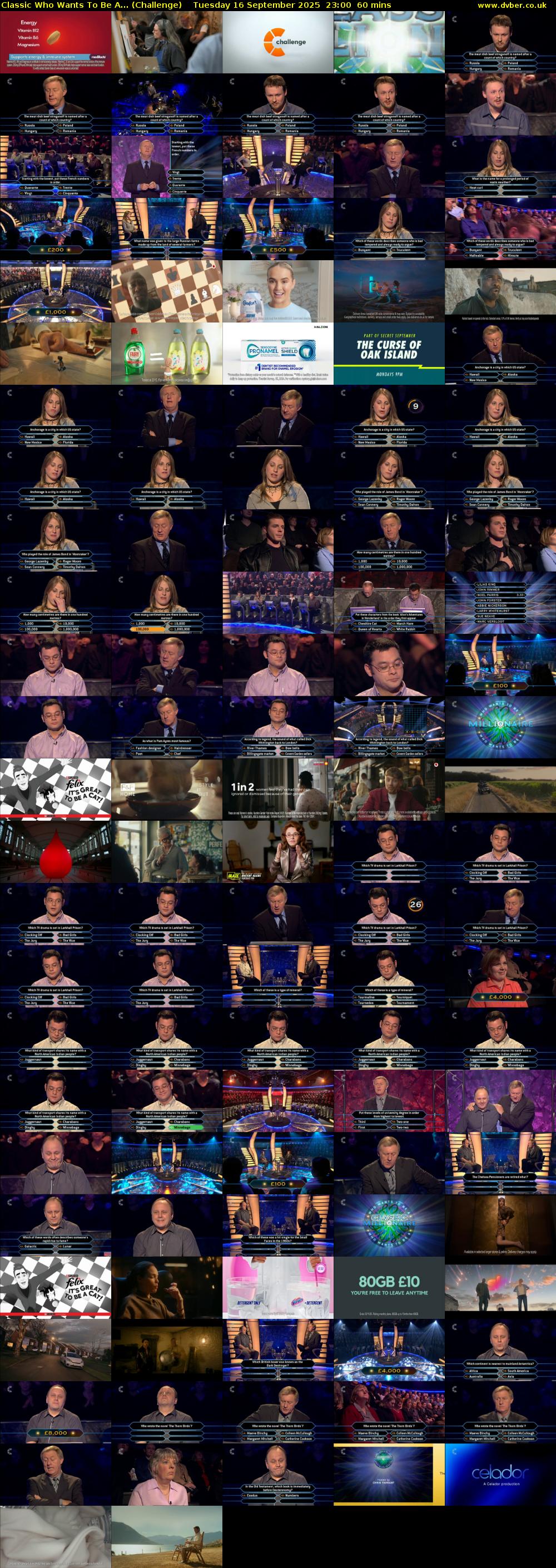 Classic Who Wants To Be A... (Challenge) Tuesday 16 September 2025 23:00 - 00:00