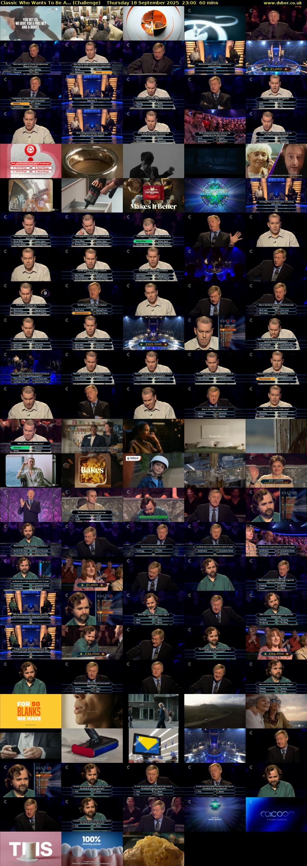 Classic Who Wants To Be A... (Challenge) Thursday 18 September 2025 23:00 - 00:00