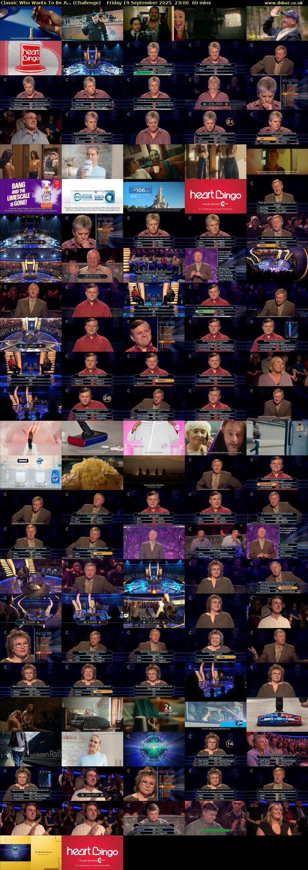 Classic Who Wants To Be A... (Challenge) Friday 19 September 2025 23:00 - 00:00