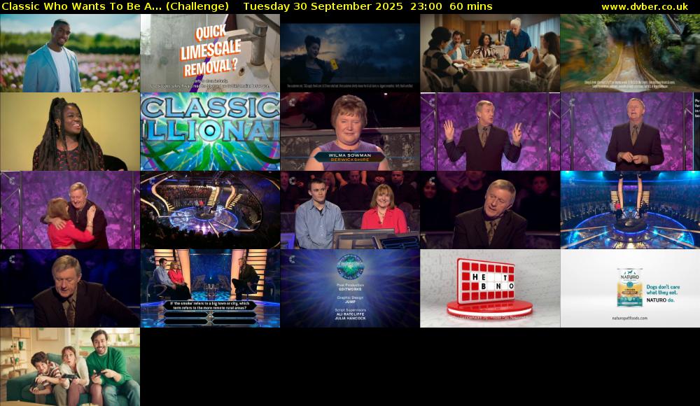 Classic Who Wants To Be A... (Challenge) Tuesday 30 September 2025 23:00 - 00:00