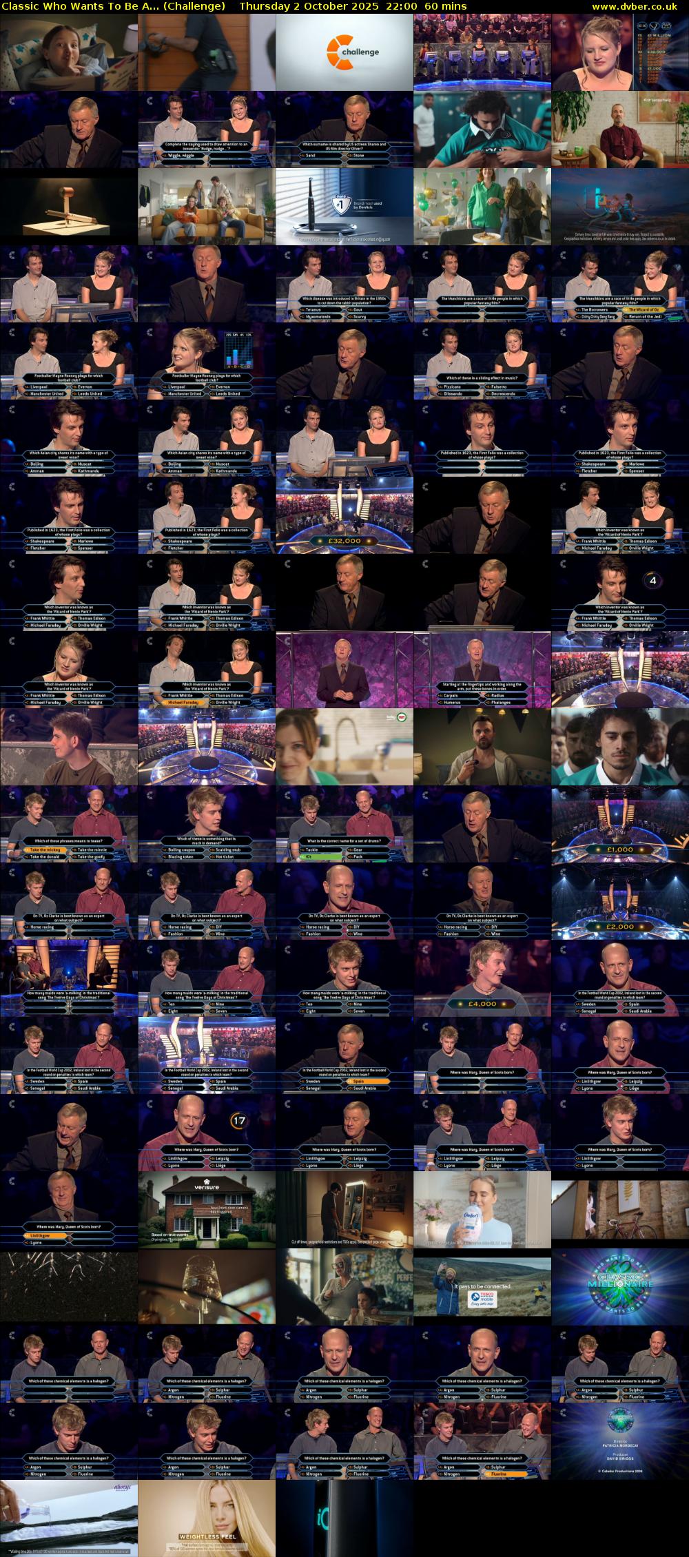 Classic Who Wants To Be A... (Challenge) Thursday 2 October 2025 22:00 - 23:00